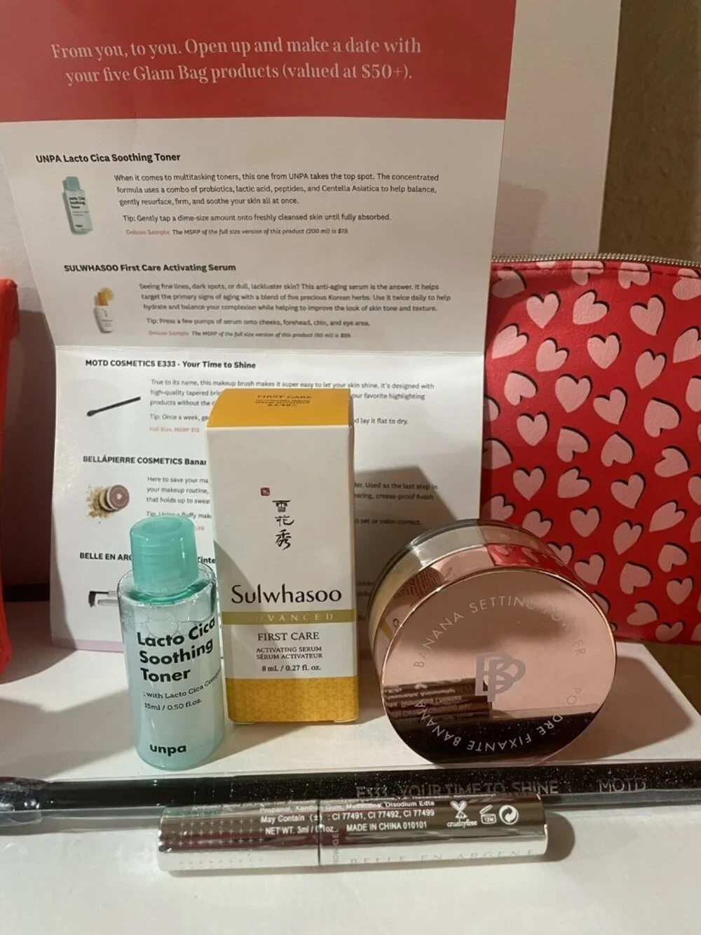 Ipsy Glam Makeup Bags/Lot Of 4 /Makeup Samples Included